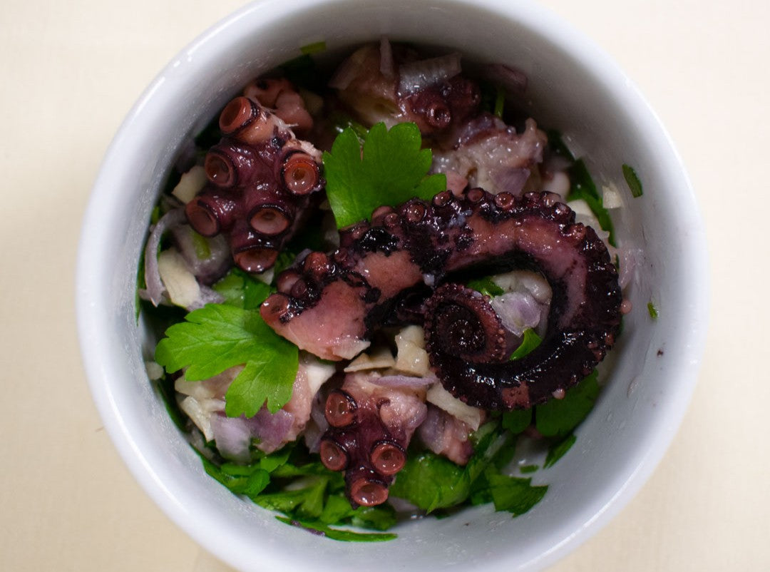 Octopus in Olive Oil with Garlic