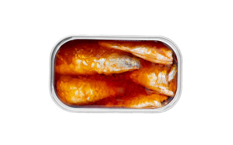 Small Sardines in Tomato Sauce