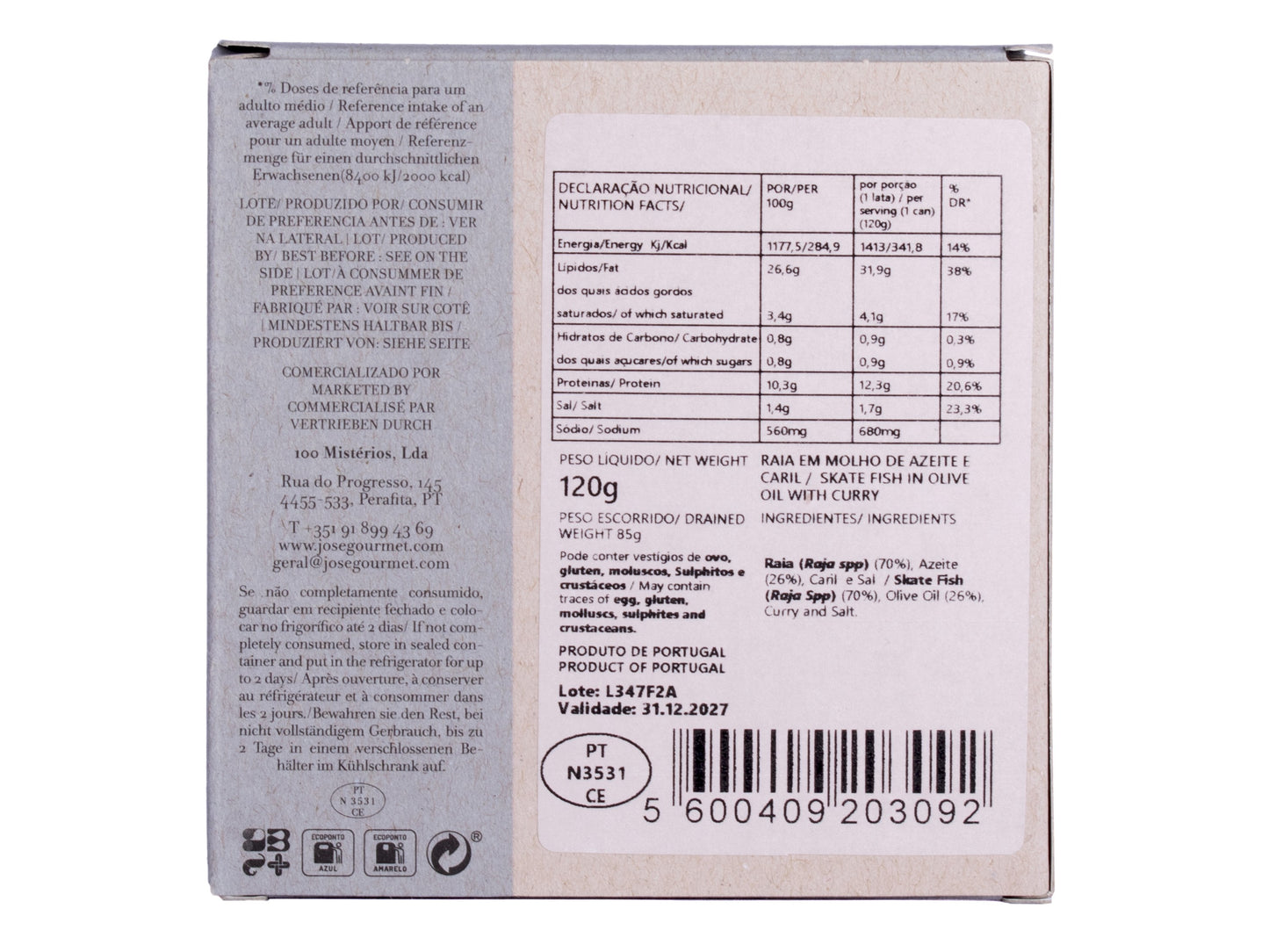 Raia em Azeite e Caril ABC+