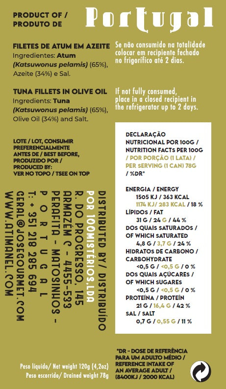 Tuna Fillets in Olive Oil