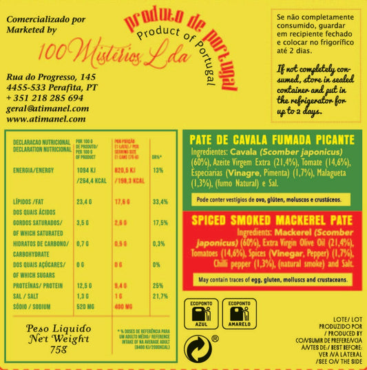 Patê de Cavala Fumada Picante