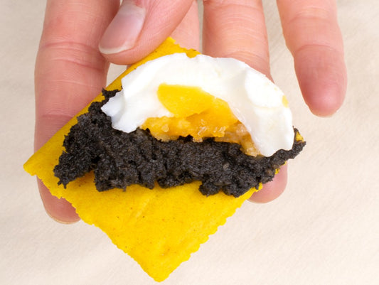 Patê de Choco com tinta e Camarão