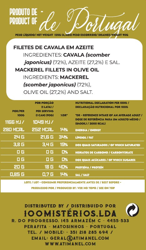 Mackerel Filet in Olive Oil