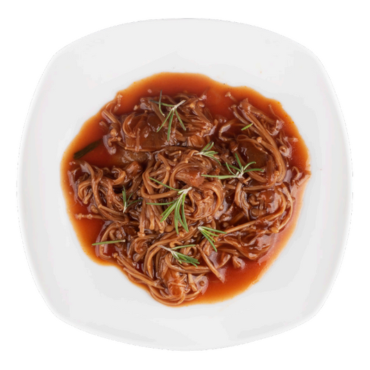 Enoki Mushrooms in Teriyaki Sauce